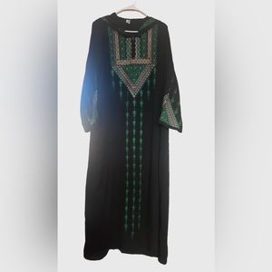 Hand stitched black dress